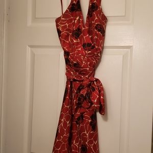 Ann Taylor silk halter dress